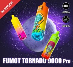 Fumot RandM Tornado Dispositivo vape 9000 pro con batería y pantalla ejuice versión 2 66X88216 e cigarette RandM vimto